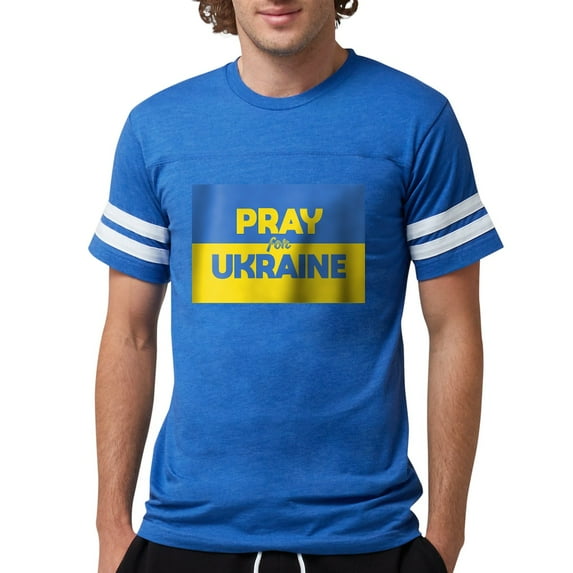 CafePress - Pray For Ukraine T Shirt - Mens Football Shirt