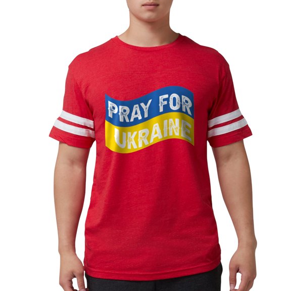 CafePress - Pray For Ukraine T Shirt - Mens Football Shirt