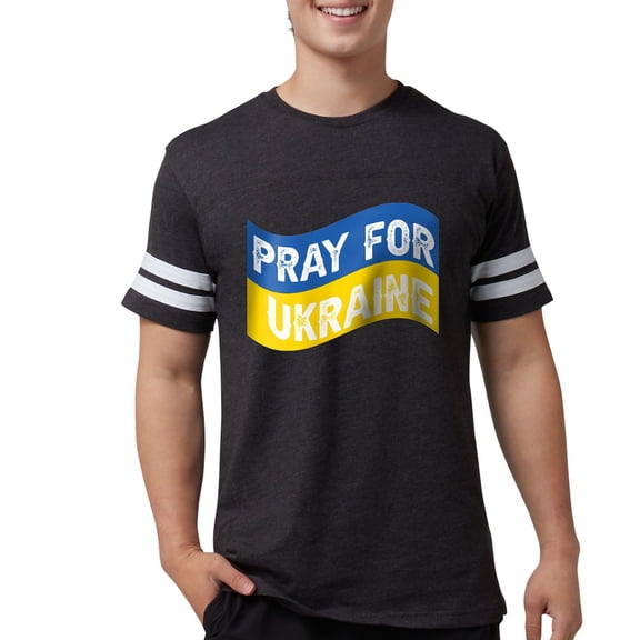 CafePress - Pray For Ukraine T Shirt - Mens Football Shirt
