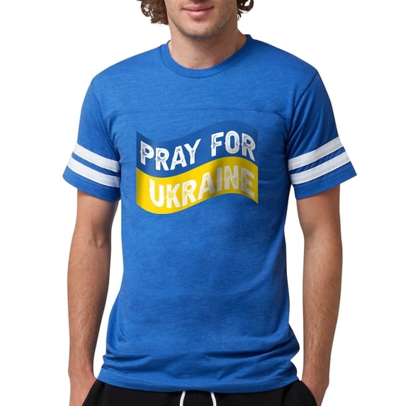 CafePress - Pray For Ukraine T Shirt - Mens Football Shirt