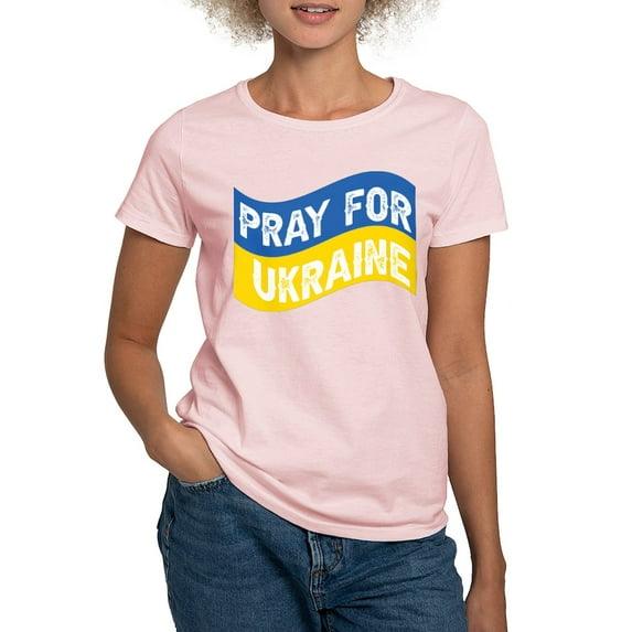 CafePress - Pray For Ukraine T Shirt - Women's Classic T-Shirt