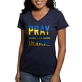 thumbnail image 1 of CafePress - Pray For Ukraine T Shirt - Women's V-Neck Dark T-Shirt, 1 of 4
