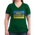 thumbnail image 1 of CafePress - Pray For Ukraine T Shirt - Women's V-Neck Dark T-Shirt, 1 of 1