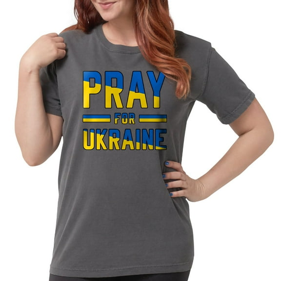 CafePress - Pray For Ukraine T Shirt - Womens Comfort Colors® Shirt