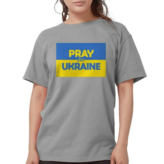 CafePress - Pray For Ukraine T Shirt - Womens Comfort Colors® Shirt