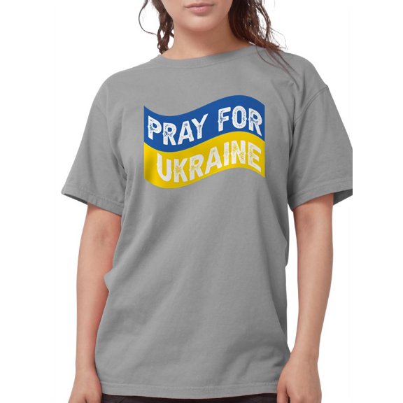 CafePress - Pray For Ukraine T Shirt - Womens Comfort Colors® Shirt
