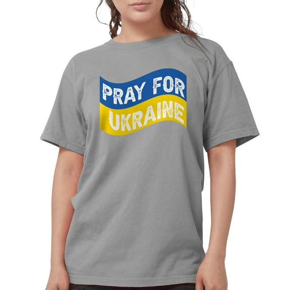 CafePress - Pray For Ukraine T Shirt - Womens Comfort Colors® Shirt