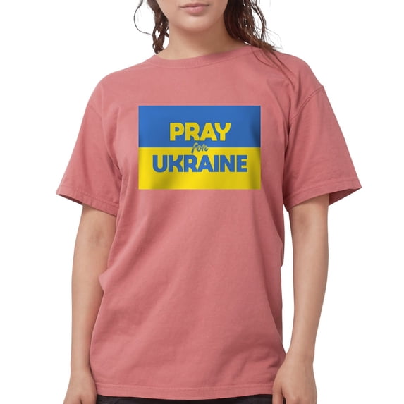 CafePress - Pray For Ukraine T Shirt - Womens Comfort Colors® Shirt