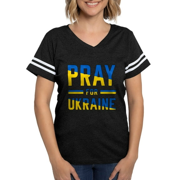 CafePress - Pray For Ukraine T Shirt - Womens Football Shirt