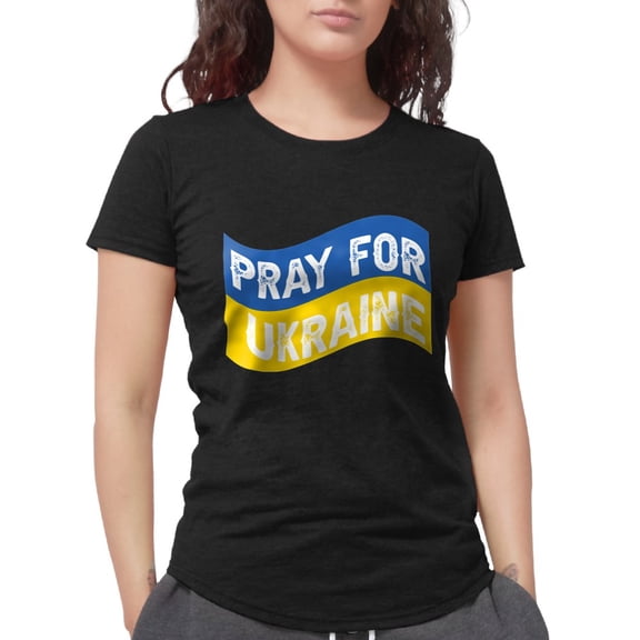 CafePress - Pray For Ukraine T Shirt - Womens Tri-blend T-Shirt