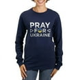 thumbnail image 1 of CafePress - Pray For Ukraine Women's Long Sleeve Dark T Shirt - Women's Long Sleeve Graphic Tee Casual Fit, 1 of 4