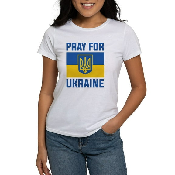 CafePress - Pray For Ukraine Women's T Shirt - Women's Classic T-Shirt