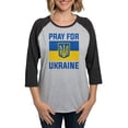 thumbnail image 1 of CafePress - Pray For Ukraine - Womens Baseball Tee, 1 of 4