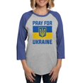 thumbnail image 1 of CafePress - Pray For Ukraine - Womens Baseball Tee, 1 of 4