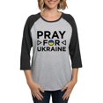 thumbnail image 1 of CafePress - Pray For Ukraine - Womens Baseball Tee, 1 of 4