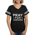 thumbnail image 1 of CafePress - Pray For Ukraine - Womens Football Shirt, 1 of 4