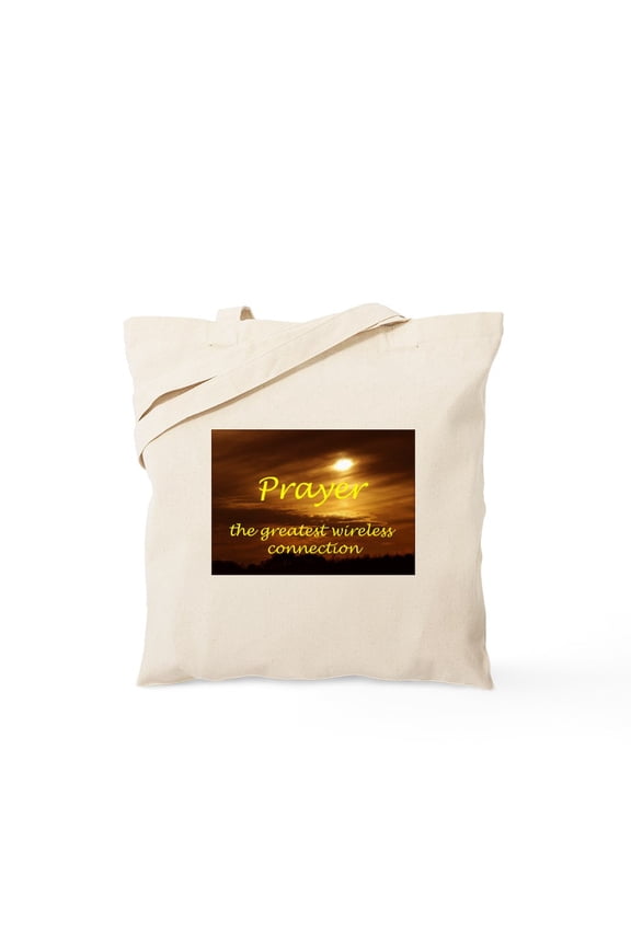 - Prayer Connection Tote Bag - Unisex Canvas Tote Bag, Beige, 1-Piece