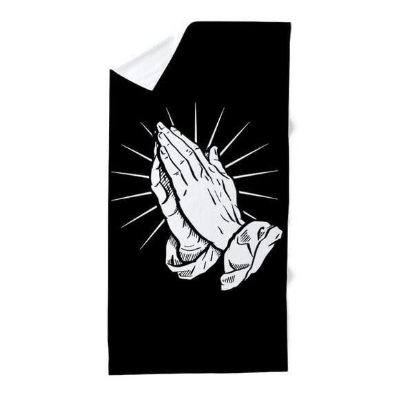 CafePress - Prayer Hands - Large Beach Towel, Soft 30"x60" Towel with Unique Design
