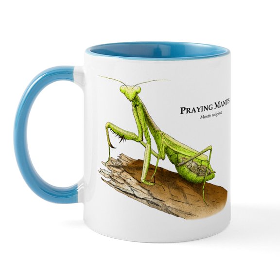 CafePress - Praying Mantis Mug - 11 oz Ceramic Mug - Novelty Coffee Tea Cup