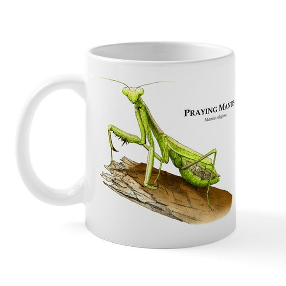 CafePress - Praying Mantis Mug - 11 oz Ceramic Mug - Novelty Coffee Tea Cup