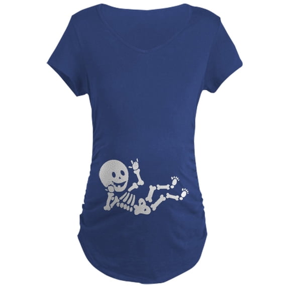 CafePress - Pregnant Skeleton Sign Language Maternity T Shirt - Maternity Dark T-Shirt