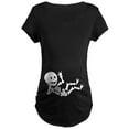 thumbnail image 1 of CafePress - Pregnant Skeleton Sign Language Maternity T Shirt - Maternity Dark T-Shirt, 1 of 1