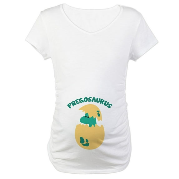 CafePress - Pregosaurus Maternity T Shirt - Cotton Maternity T-shirt, Cute & Funny Pregnancy Tee