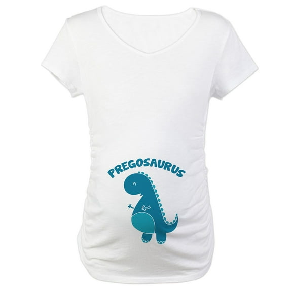 CafePress - Pregosaurus Maternity T Shirt - Cotton Maternity T-shirt, Cute & Funny Pregnancy Tee