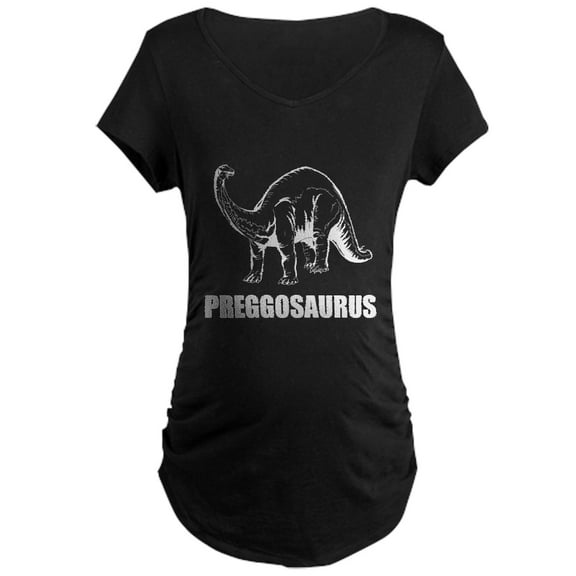 CafePress - Pregosaurus Preggosaurus Maternity T Shirt - Maternity Dark T-Shirt