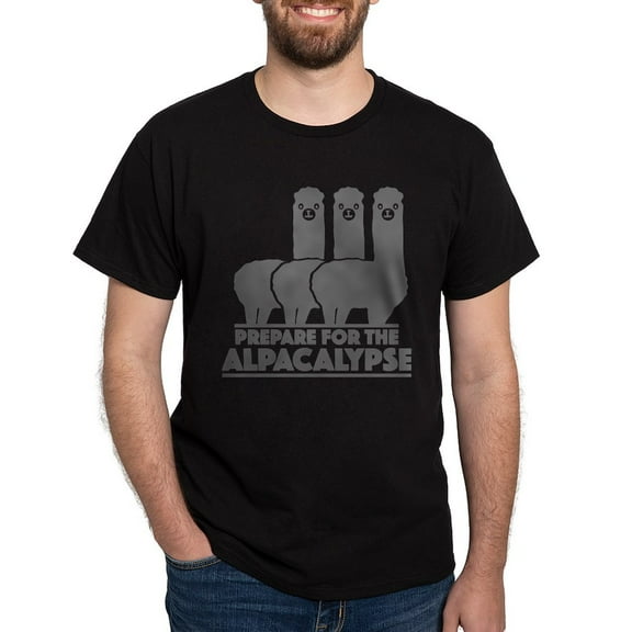 CafePress - Prepare For The Alpacalypse Dark T Shirt - Men's Classic Graphic Cotton T-Shirt