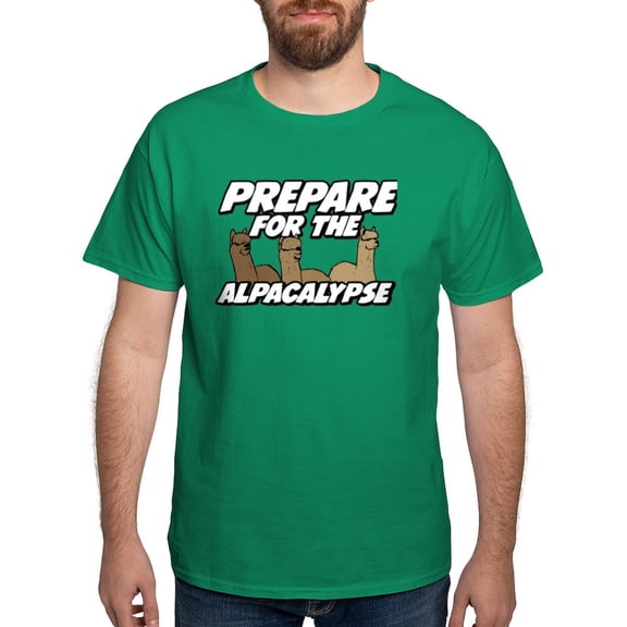 CafePress - Prepare For The Alpacalypse Dark T Shirt - Men's Classic Graphic Cotton T-Shirt