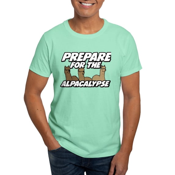 CafePress - Prepare For The Alpacalypse Dark T Shirt - Men's Classic Graphic Cotton T-Shirt