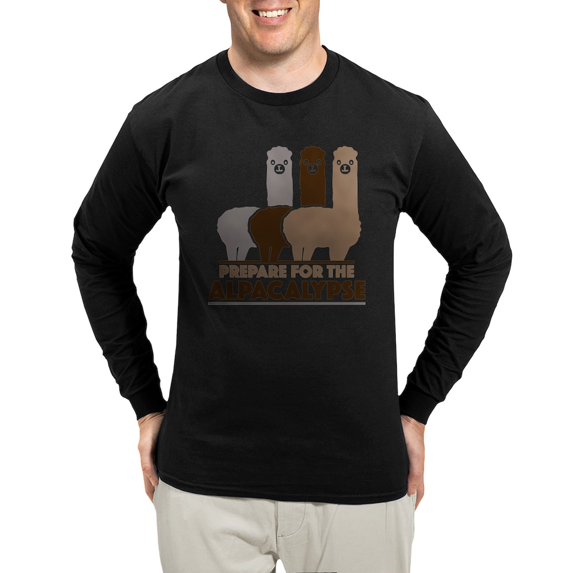 CafePress - Prepare For The Alpacalypse Long Sleeve T Shirt - Long Sleeve Dark T-Shirt