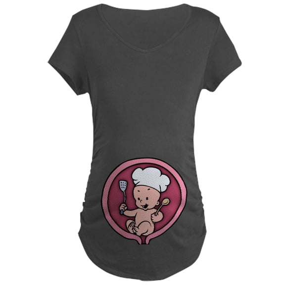 CafePress - Preppin' Chef Maternity Dark T Shirt - Maternity Dark T-Shirt