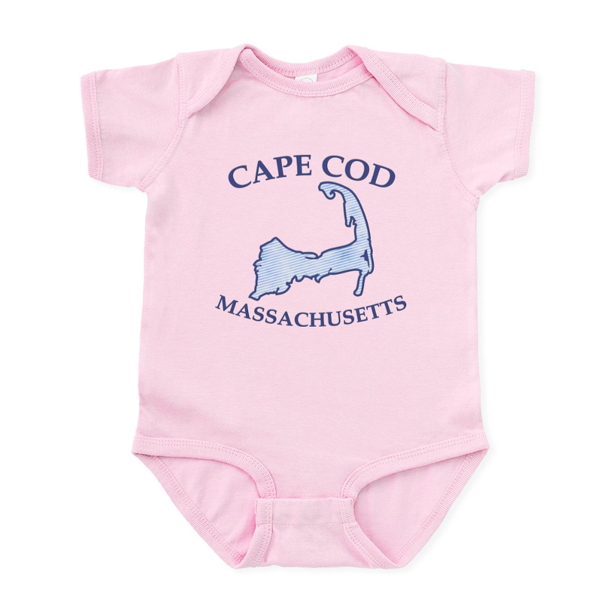 CafePress Preppy Vintage Blue Cape Cod Infant Bodysuit Baby Light