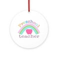 thumbnail image 1 of CafePress - Preschool Teacher -  Round Wood Ornament 4", 1 of 2