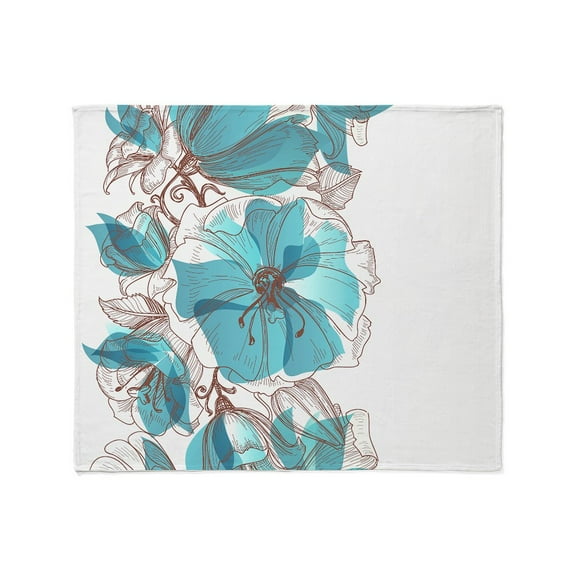 CafePress - Pretty Floral Throw Blanket - Soft Fleece Throw Blanket, 50"x60" for All Ages