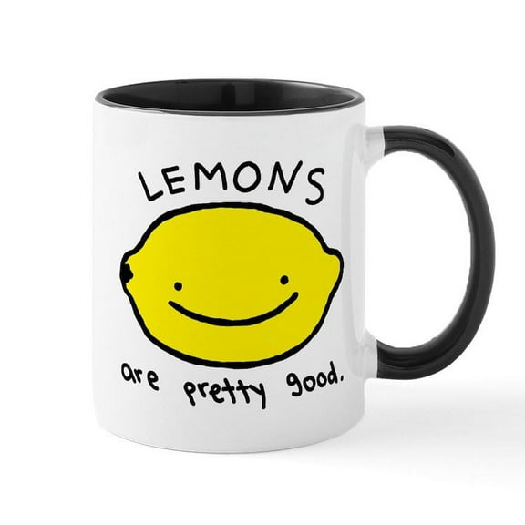 CafePress - Pretty Good Lemons Mug - 11 oz Ceramic Mug - Novelty Coffee Tea Cup