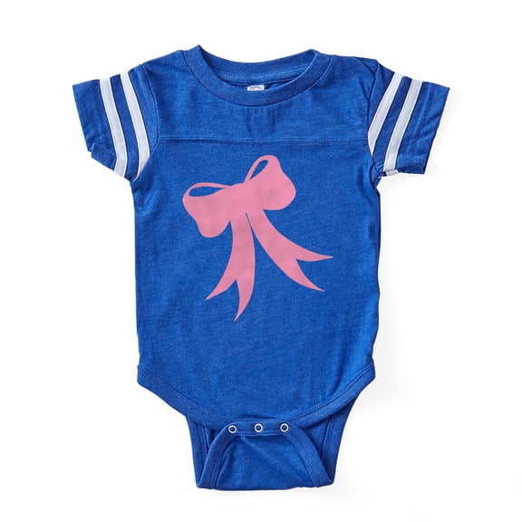 CafePress - Pretty Pink Bow - Cute Infant Baby Football Bodysuit