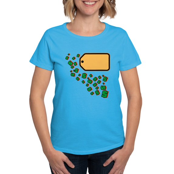 CafePress - Price Tag Women's Dark T Shirt - Women's Traditional Fit Dark T-Shirt