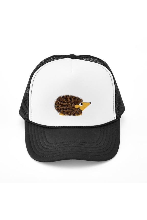 - Prickley Hedgehog - Adjustable Unisex Printed Trucker Hat with Mesh Back