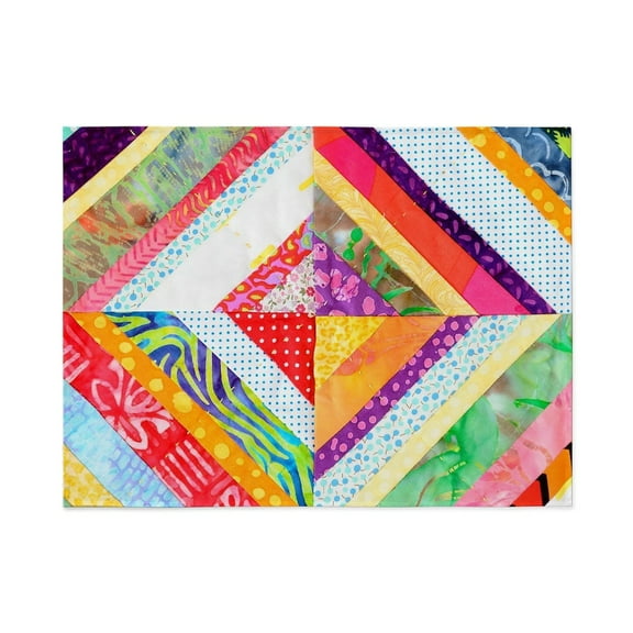 CafePress - Primitive Western Country Patchwork Quilt Image - Large Plush Fleece Throw Blanket, 80" L x 60" W