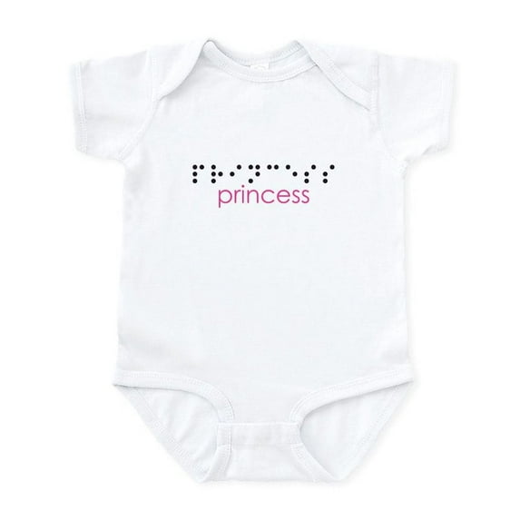 CafePress - Princess Braille Onesie - Baby Light Bodysuit, Size Newborn - 24 Months