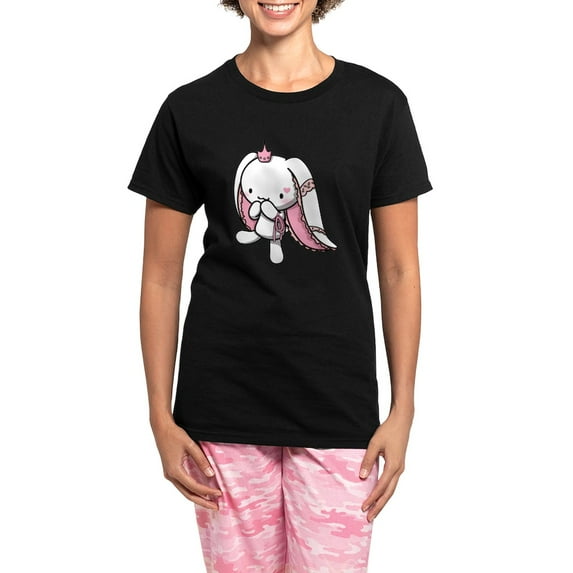 CafePress - Princess Of Hearts Pajamas - Women's Short Sleeve Print T-Shirt and Pants Dark Cotton Pajama Set