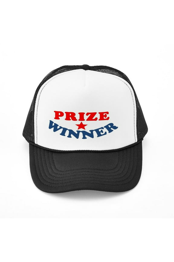 - Prize Winner Hat - Adjustable Unisex Printed Trucker Hat with Mesh Back