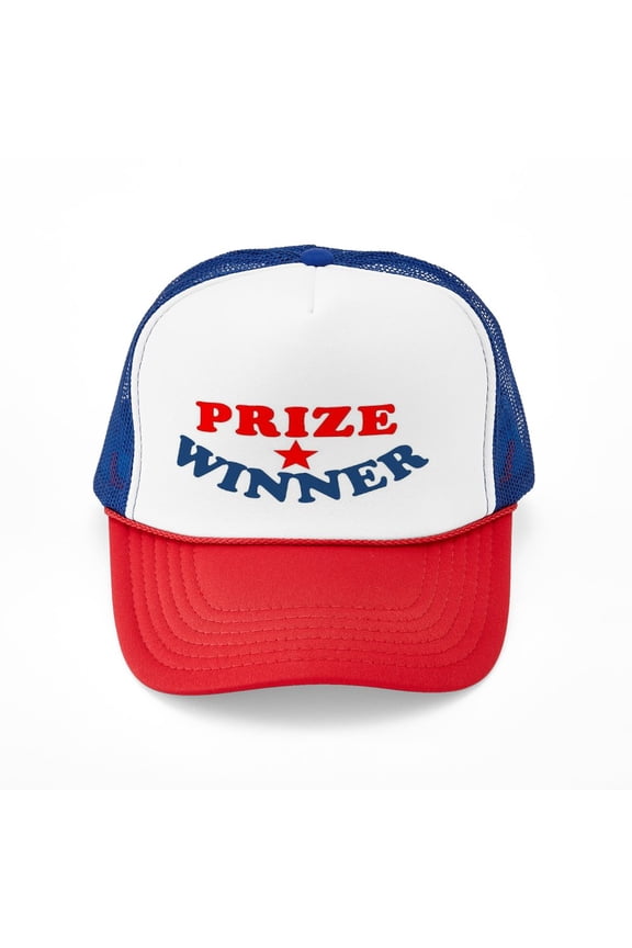 - Prize Winner Hat - Adjustable Unisex Printed Trucker Hat with Mesh Back