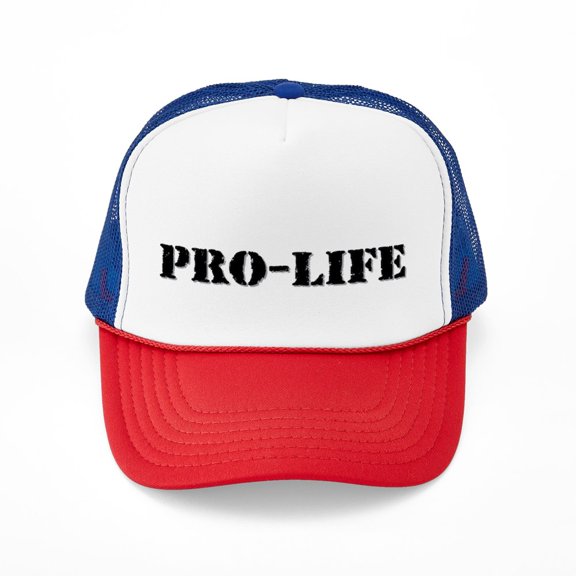 CafePress - Pro Life - Adjustable Unisex Printed Trucker Hat with Mesh Back