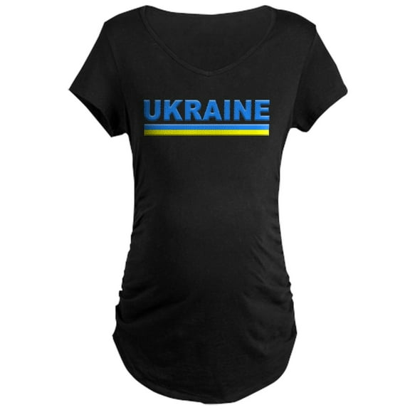 CafePress - Pro Ukraine Pride Ukrainian Flag Maternity T Shirt - Maternity Dark T-Shirt
