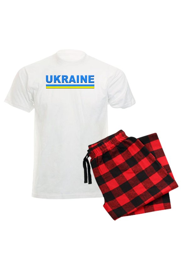 - Pro Ukraine Pride Ukrainian Flag ??????? Pajamas - Men's Light Loose Fit Cotton Pajama Set