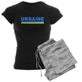thumbnail image 1 of CafePress - Pro Ukraine Pride Ukrainian Flag ??????? Pajamas - Women's Short Sleeve Print T-Shirt and Pants Dark Cotton Pajama Set, 1 of 7